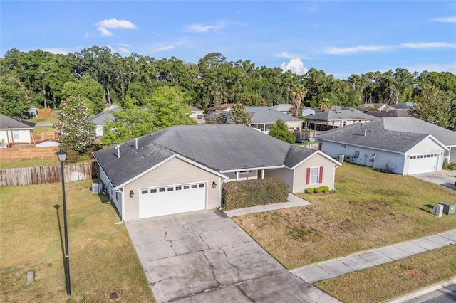 aerial view with a residential view
