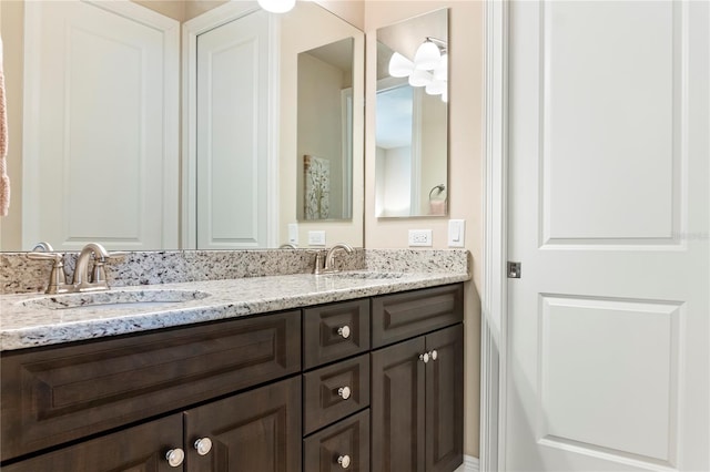 full bathroom with double vanity