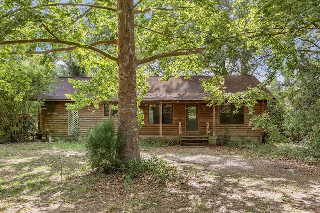 view of front facade featuring a shingled roof