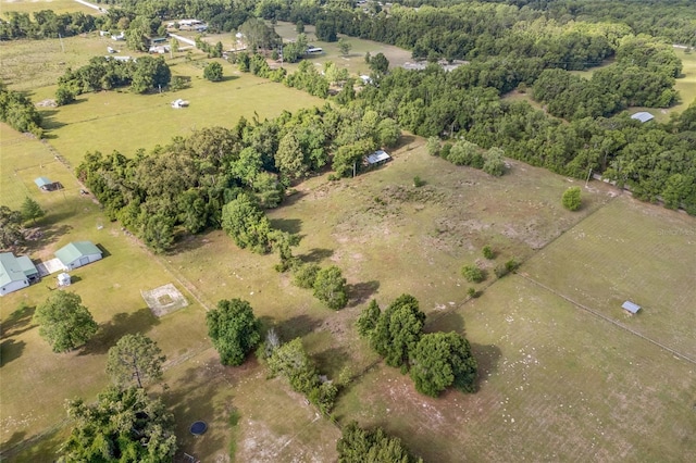 aerial view with a rural view