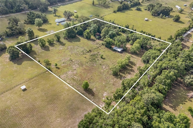 bird's eye view featuring a rural view