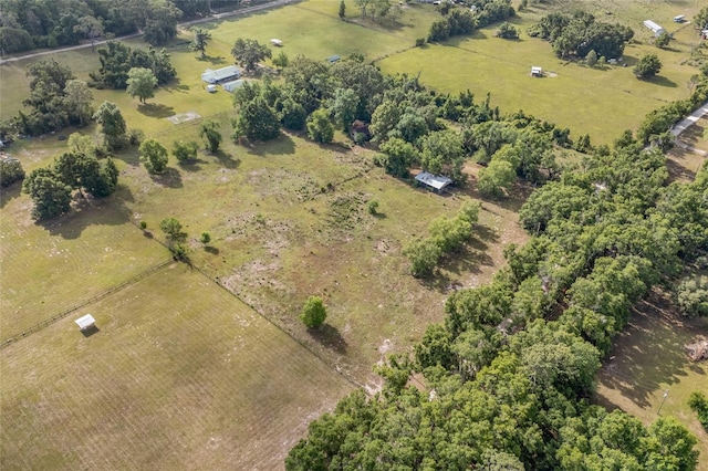 drone / aerial view with a rural view