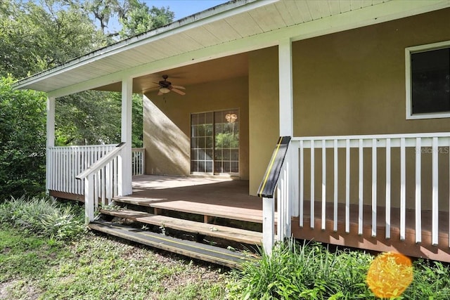 7800 SW 24th Ave, Gainesville, FL 32607 - wooden terrace with a ceiling fan