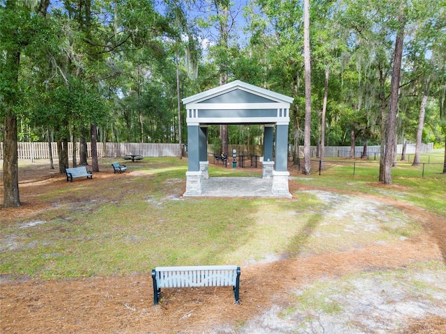 6613 SW 95th St, Gainesville, FL 32608 - view of yard featuring a gazebo and view of scattered trees