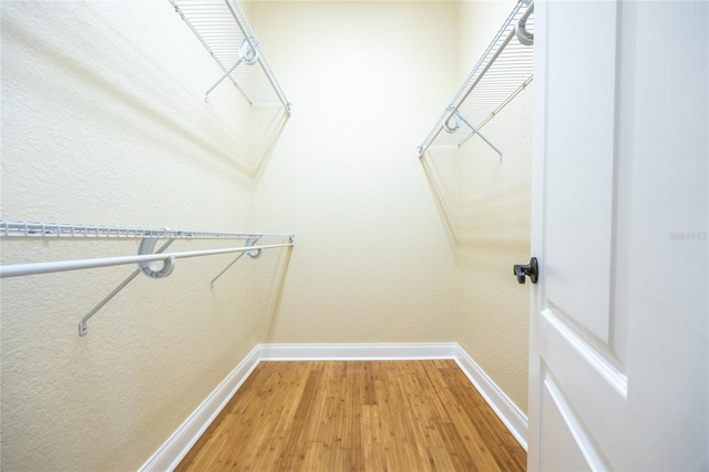 spacious closet with light wood finished floors