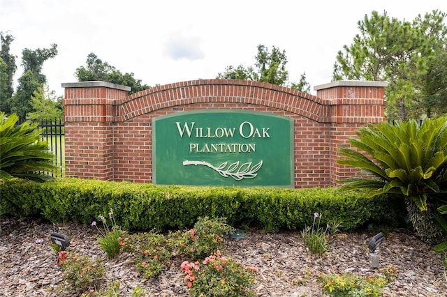 view of community sign