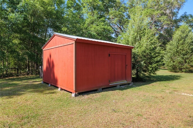 view of shed