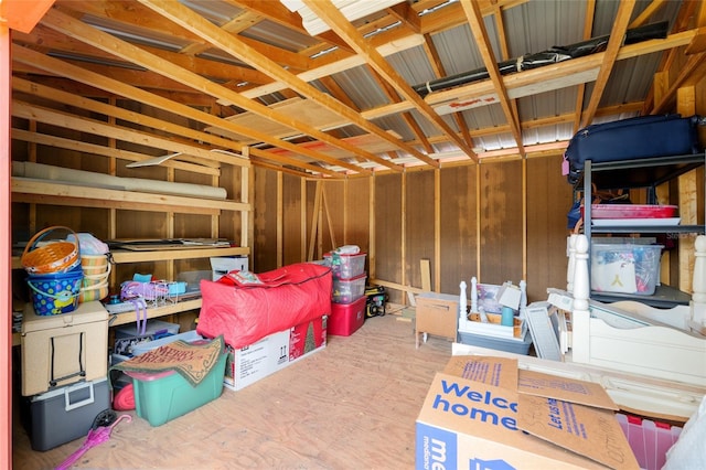view of storage room