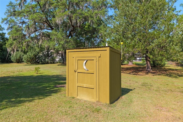 view of shed