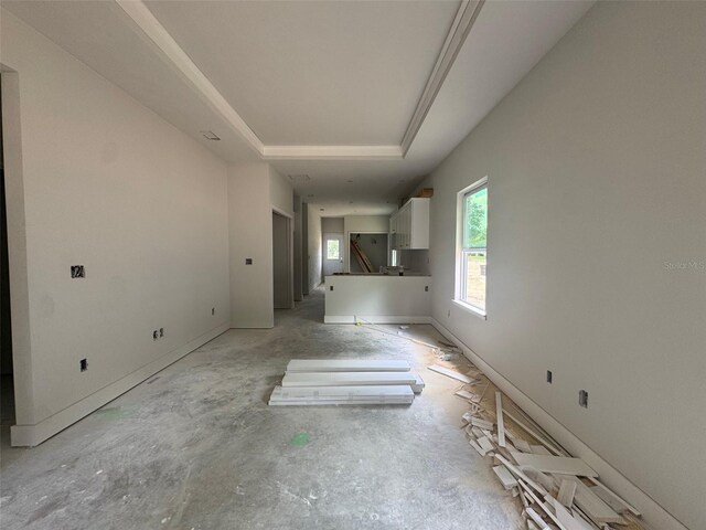 23324 NW 178th Ave, High Springs, FL 32643 - unfurnished living room with a raised ceiling