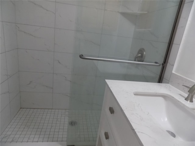 2811 SW Archer Rd Unit W 191, Gainesville, FL 32608 - bathroom featuring a stall shower and vanity
