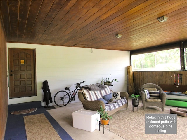 view of patio / terrace with outdoor lounge area and fence