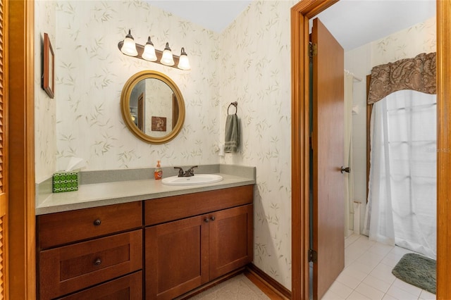 7022 NW 51st Ter, Gainesville, FL 32653 - full bath with vanity and tile patterned floors