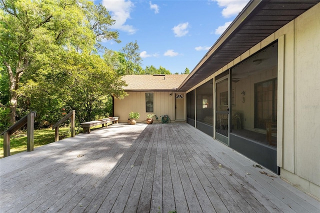 7022 NW 51st Ter, Gainesville, FL 32653 - deck featuring a sunroom