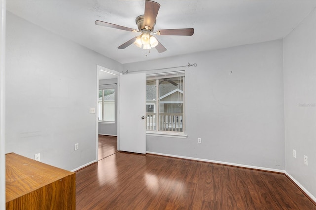 4000 SW 23rd St Unit 2-305, Gainesville, FL 32608 - empty room featuring a ceiling fan and wood finished floors