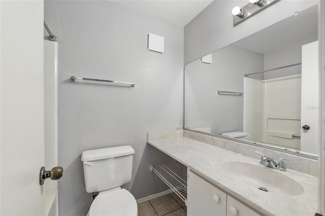 4000 SW 23rd St Unit 2-305, Gainesville, FL 32608 - bathroom with tile patterned floors, a shower, and vanity