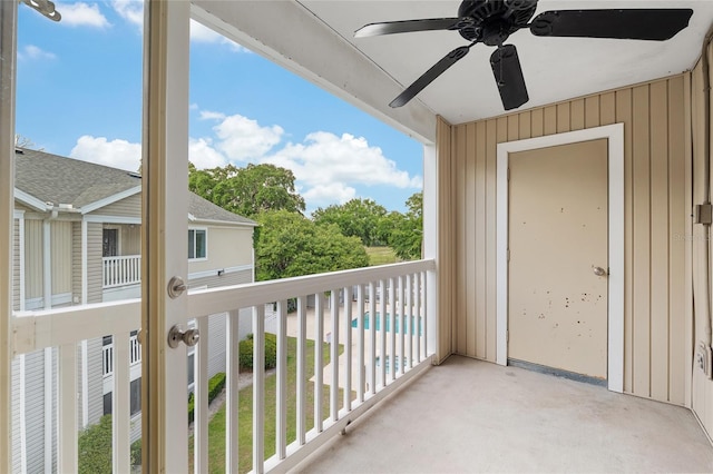 4000 SW 23rd St Unit 2-305, Gainesville, FL 32608 - balcony with ceiling fan