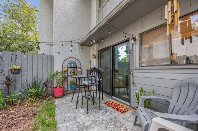 view of patio with fence