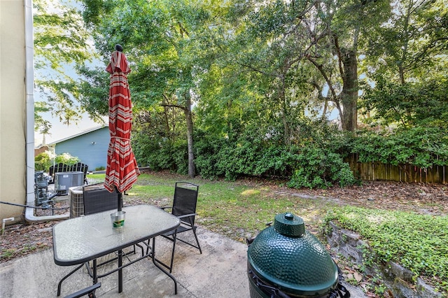 view of patio / terrace with central air condition unit
