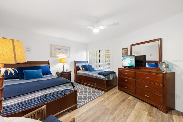 205 Pacifica Vista Way Unit 205, Saint Augustine, FL 32080 - bedroom with light wood-type flooring and ceiling fan