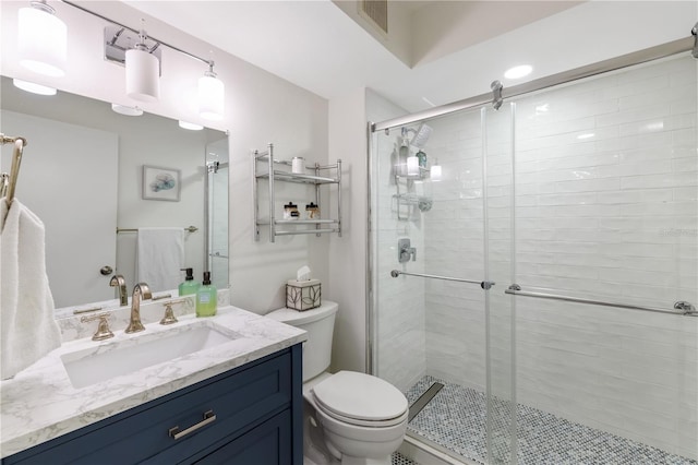 205 Pacifica Vista Way Unit 205, Saint Augustine, FL 32080 - full bath featuring toilet, vanity, visible vents, and a shower stall