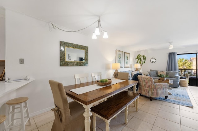 205 Pacifica Vista Way Unit 205, Saint Augustine, FL 32080 - dining space with a ceiling fan and light tile patterned floors