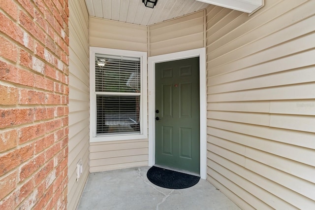view of exterior entry