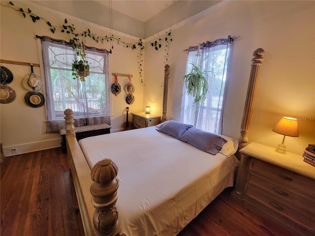9150 SW 151st Ln, Archer, FL 32618 - bedroom with dark wood finished floors and baseboards
