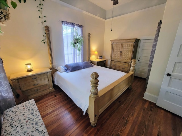 9150 SW 151st Ln, Archer, FL 32618 - bedroom with dark wood-type flooring and baseboards