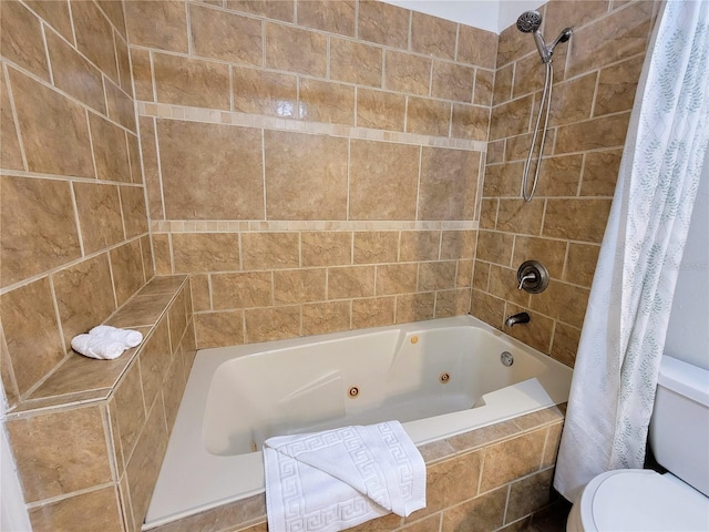 9150 SW 151st Ln, Archer, FL 32618 - bathroom featuring a combined bath / shower with jetted tub and toilet