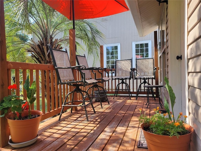 9150 SW 151st Ln, Archer, FL 32618 - view of wooden terrace