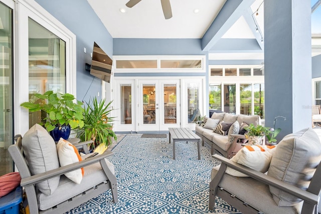2734 SW 105th St, Gainesville, FL 32608 - sunroom / solarium featuring french doors