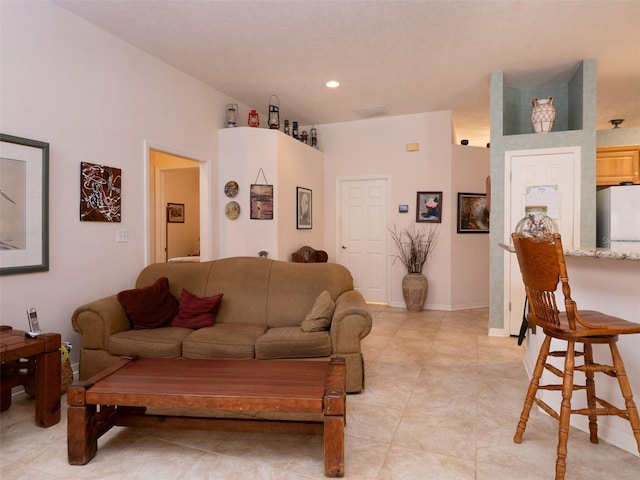 10712 SW 12th Ter, Micanopy, FL 32667 - living room featuring recessed lighting and light tile patterned floors