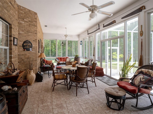 10712 SW 12th Ter, Micanopy, FL 32667 - sunroom / solarium featuring brick wall