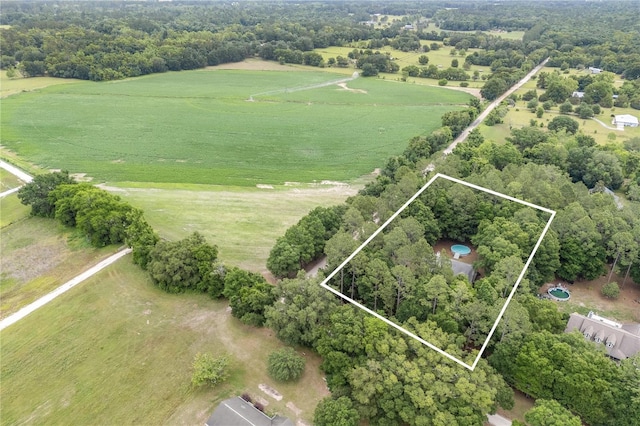 view of rural area featuring property parcel outlined