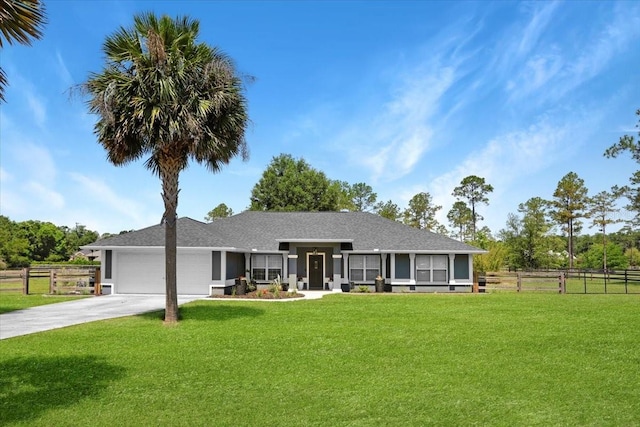 view of front of house with an attached garage and concrete driveway