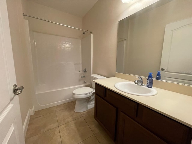 8216 NW 54th St, Gainesville, FL 32653 - full bathroom featuring tile patterned flooring, vanity, toilet, and bathing tub / shower combination