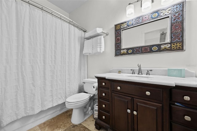 7202 NW 52nd Ter, Gainesville, FL 32653 - bathroom featuring toilet, vanity, and shower / tub combo