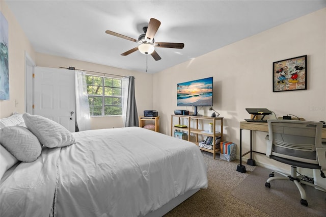 7202 NW 52nd Ter, Gainesville, FL 32653 - carpeted bedroom with ceiling fan