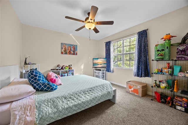 7202 NW 52nd Ter, Gainesville, FL 32653 - carpeted bedroom with ceiling fan and baseboards