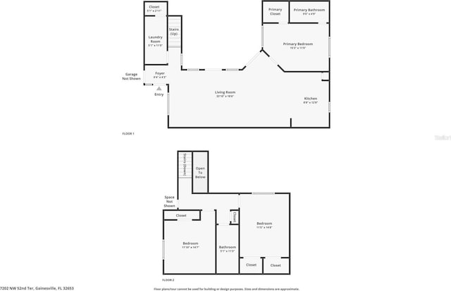 7202 NW 52nd Ter, Gainesville, FL 32653 - floor plan / room layout