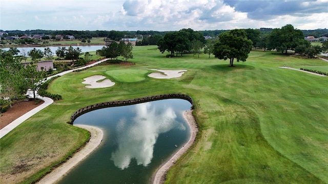 5237 NW 48th Pl, Ocala, FL 34482 - aerial view of property and surrounding area with a nearby body of water and a golf course