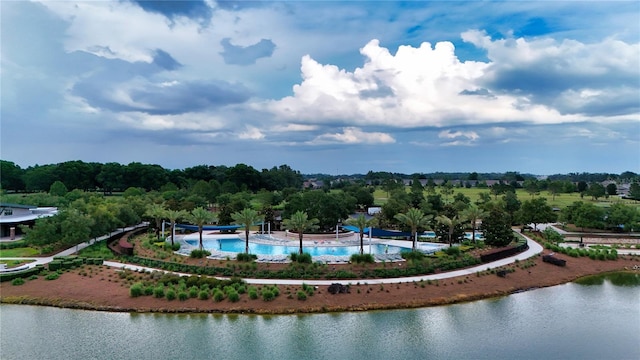 5237 NW 48th Pl, Ocala, FL 34482 - bird's eye view of a pool area and a large body of water