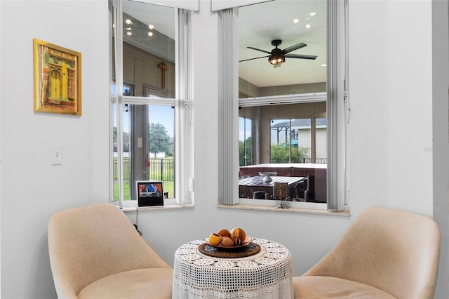 23510 Oak Prairie Cir, Sorrento, FL 32776 - living area with ceiling fan and recessed lighting