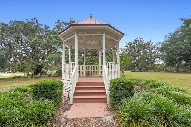 23510 Oak Prairie Cir, Sorrento, FL 32776 - wooden terrace featuring a gazebo