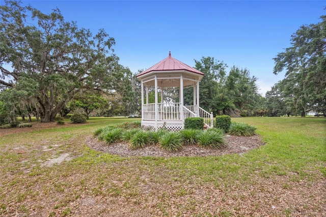 23510 Oak Prairie Cir, Sorrento, FL 32776 - view of grassy yard with a gazebo