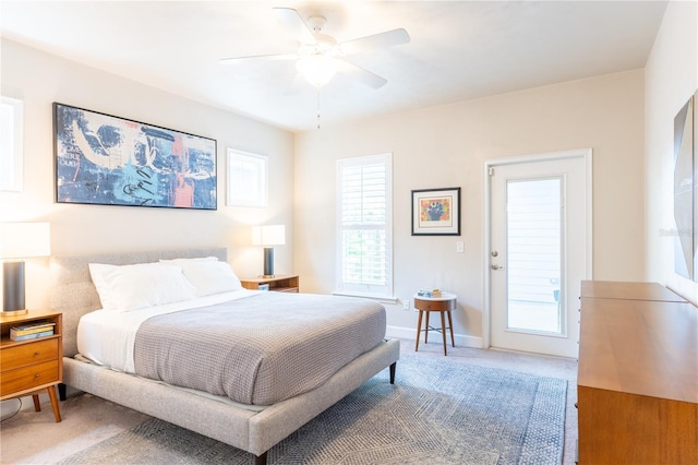 3242 NW 23rd Rd, Gainesville, FL 32605 - carpeted bedroom featuring ceiling fan and baseboards
