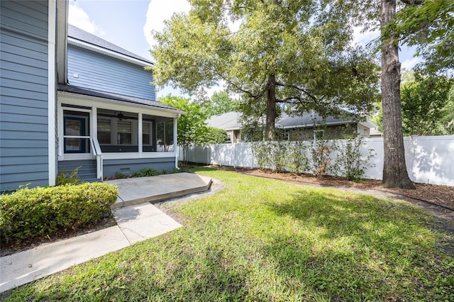 13209 SW 3rd Ln, Newberry, FL 32669 - view of yard with a ceiling fan and a patio area