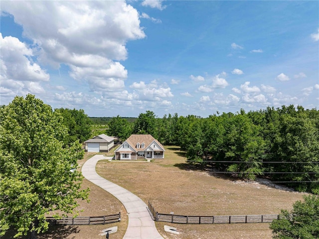 aerial view of property and surrounding area