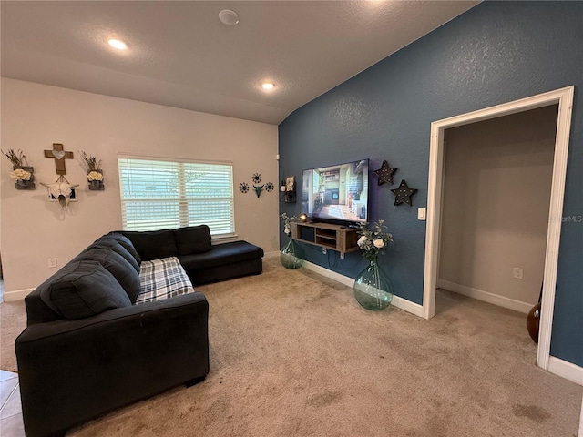 15835 NW 123rd Ave, Alachua, FL 32615 - carpeted living area with baseboards and recessed lighting